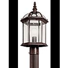 Monture pour poteau extérieur Kichler Barrie 49187TZ 1-lumière 100W bronze tannery