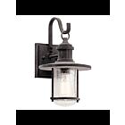 Lanterne murale extérieur Kichler Riverwood 49192WZC 1-lumière 100W zinc patiné