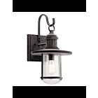 Lanterne murale extérieur Kichler Riverwood 49194WZC 1-lumière 150W zinc patiné