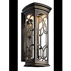 Lanterne murale extérieur à LED Kichler Franceasi 49229OZLED 1-lumière 12W vieux bronze
