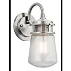 Lanterne murale extérieur Kichler Lyndon 49444BA 1-lumière 75W aluminium brossé