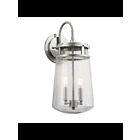 Lanterne murale extérieur Kichler Lyndon 49496BA 2-lumières 60W aluminium brossé