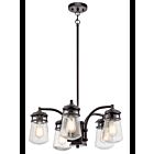 Chandelier d'extérieur Kichler Lyndon 49498AZ 5-lumières 75W bronze architectural