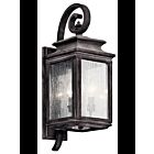 Lanterne murale extérieur Kichler Wiscombe Park 49502WZC 3-lumières 60W zinc patiné