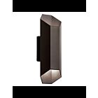 Lanterne murale extérieur à LED Kichler Estella 49608AZTLED 2-lumières 8W bronze architectural texturé