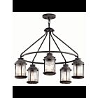 Suspendu extérieur Kichler Ashland 49667WZC 5-lumières 60W zinc patiné