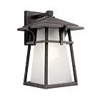 Lanterne murale extérieur Kichler Beckett 49722WZC 1-lumière 100W zinc patiné
