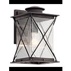 Lanterne murale extérieur Kichler Argyle 49744WZC 1-lumière 100W zinc patiné