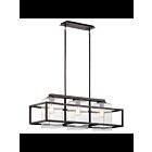 Chandelier d'extérieur Kichler Wright 49805WZC 3-lumières 150W zinc patiné