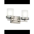 Luminaire de vanité Kichler Hendrik 5077NI 2-lumières 60W nickel brossé