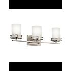 Luminaire de vanité Kichler Hendrik 5078NI 3-lumières 100W nickel brossé
