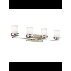 Luminaire de vanité Kichler Hendrik 5079NI 4-lumières 100W nickel brossé