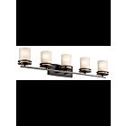 Luminaire de vanité Kichler Hendrik 5085OZ 5-lumières 100W vieux bronze