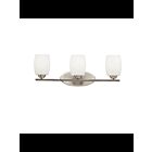 Luminaire de vanité Kichler Eileen 5098NI 3-lumières 100W nickel brossé