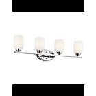 Luminaire de vanité à LED Kichler Eileen 5099CHL18 4-lumières 10W chrome