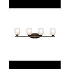 Luminaire de vanité à LED Kichler Eileen 5099OZSL18 4-lumières 10W vieux bronze