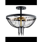 Plafonnier semi-encastré Kichler Alexia 52049BKT 3-lumières 60W noir texturé