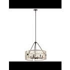 Lustre à 1 étage Kichler Oana 52077WWW 6-lumières 60W bois blanc délavé