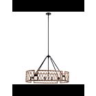 Lustre ovale Kichler Oana 52078PAL 6-lumières 60W palm