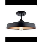 Plafonnier semi-encastré Kichler Elias 52098BK 1-lumière 150W noir