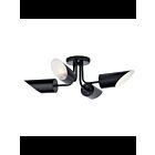 Plafonnier semi-encastré Kichler Trentino 52164BK 4-lumières 75W noir