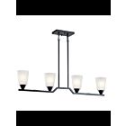 Lustre linéaire Kichler Skagos 52233BK 4-lumières 75W noir