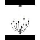 Lustre à 1 étage Kichler Hatton 52255BK 8-lumières 75W noir