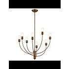 Lustre à 1 étage Kichler Hatton 52255SB 8-lumières 75W bronze satiné