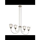 Lustre linéaire Kichler Voclain 52273NI 4-lumières 75W nickel brossé