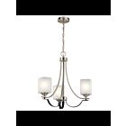 Lustre à 1 étage Kichler Tula 52275NI 3-lumières 75W nickel brossé
