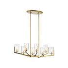 Lustre ovale Kichler Nye 52315BNB 8-lumières 60W laiton naturel brossé