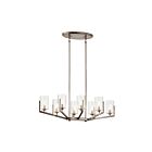 Lustre ovale Kichler Nye 52315CLP 8-lumières 60W étain classique