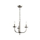 Lustre à 1 étage Kichler Kennewick 52383NI 3-lumières 60W nickel brossé