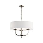 Lustre à 1 étage Kichler Kennewick 52384NI 3-lumières 60W nickel brossé