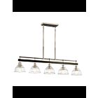 Lustre linéaire Kichler Eastmont 52404PN 5-lumières 75W nickel poli
