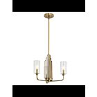 Lustre à 1 étage Kichler Kimrose 52410BNB 3-lumières 60W laiton naturel brossé