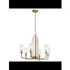 Lustre à 1 étage Kichler Kimrose 52411BNB 6-lumières 60W laiton naturel brossé