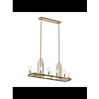 Lustre linéaire Kichler Kimrose 52413BNB 10-lumières 60W laiton naturel brossé