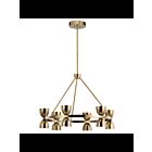 Lustre rond à LED Kichler Baland 52418BNBLED 12-lumières laiton naturel brossé