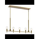Lustre linéaire Kichler Torvee 52425BNB 5-lumières 60W laiton naturel brossé