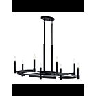 Lustre ovale Kichler Tolani 52429BK 8-lumières 60W noir