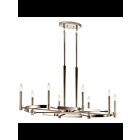Lustre ovale Kichler Tolani 52429PN 8-lumières 60W nickel poli