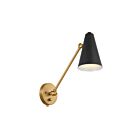 Applique murale Kichler 52485NBRB Laiton naturel et noir