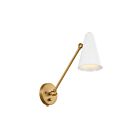 Applique murale Kichler 52485NBRW Laiton naturel & blanc