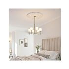 Lustre sur tige Kichler 52500BNB 6-Lumières 240W Laiton naturel brossé