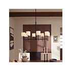 Lustre sur tige Kichler 52502BK 8-Lumières 320W Noir