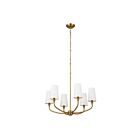 Lustre Kichler 52508BNB 6-lumières 360W Laiton naturel brossé