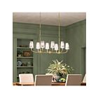 Lustre chaîne Kichler 52510BNB 8-Lumières 480W Laiton naturel brossé