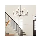 Lustre 2 étages Kichler 52518BK 12-Lumières 300W Noir