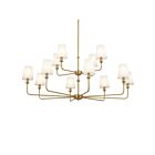 Lustre Kichler 52518BNB 12-lumières 300W Laiton naturel brossé